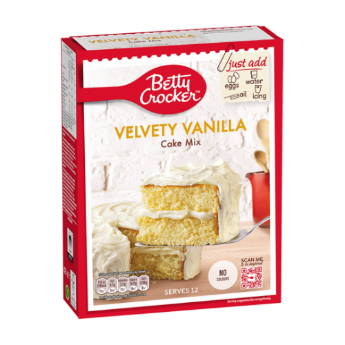 Betty Crocker Velvety Vanilla Cake Mix 425g