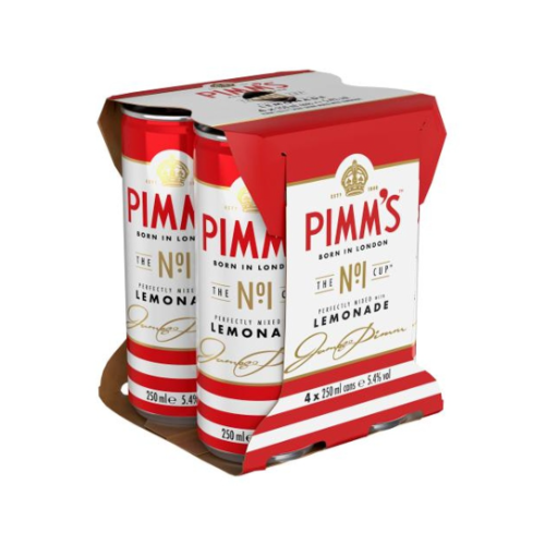 Pimms & Lemonade Cans 4 x 250ml 5.4%