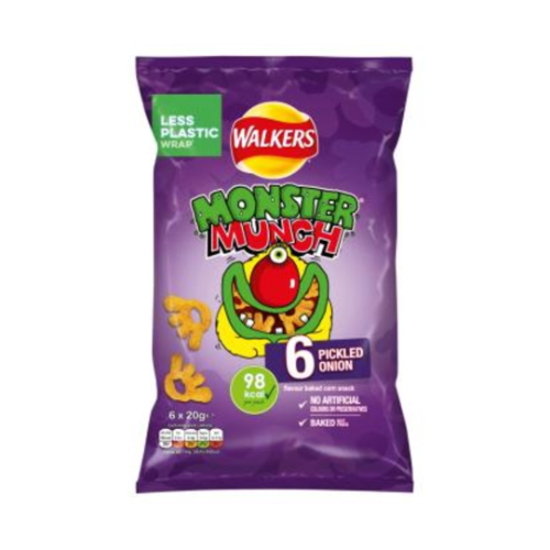 Walkers Monster Munch Pickled Onion 6 x 20g