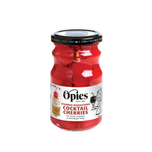 Opies Red Maraschino Stemmed Cocktail Cherries 225g