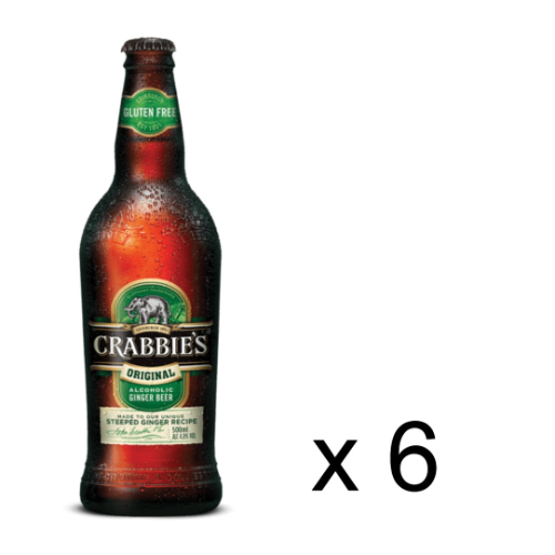 Crabbies Alcoholic Ginger Beer 500ml 4.0% x 6