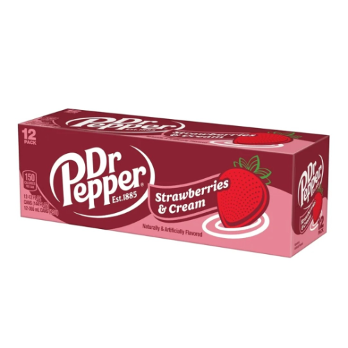 Dr Pepper Strawberries & Cream 12 x 355ml