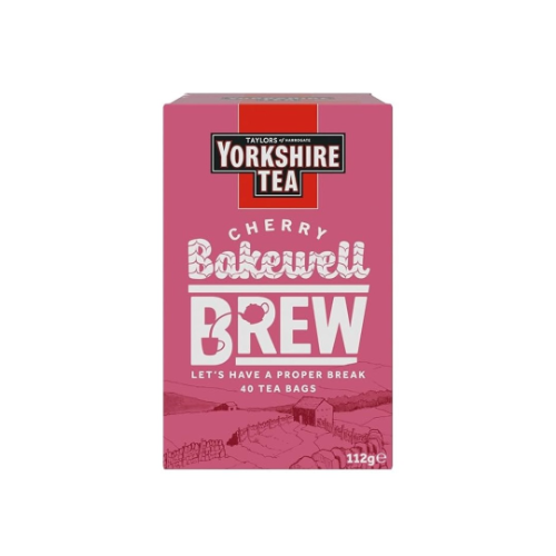 Taylors Yorkshire Tea Cherry Bakewell Brew 40 Tea Bags 112g