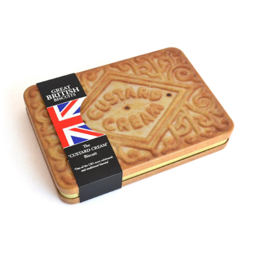 Custard Cream filled biscuits tin 450g