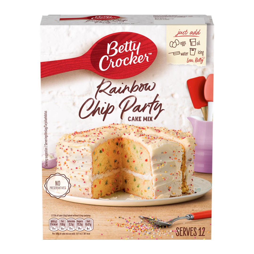 Betty Crocker Rainbow Chip Party Cake Mix 425g