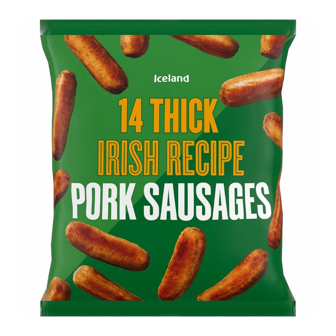 Iceland 14 Thick Irish Pork Sausages 700g