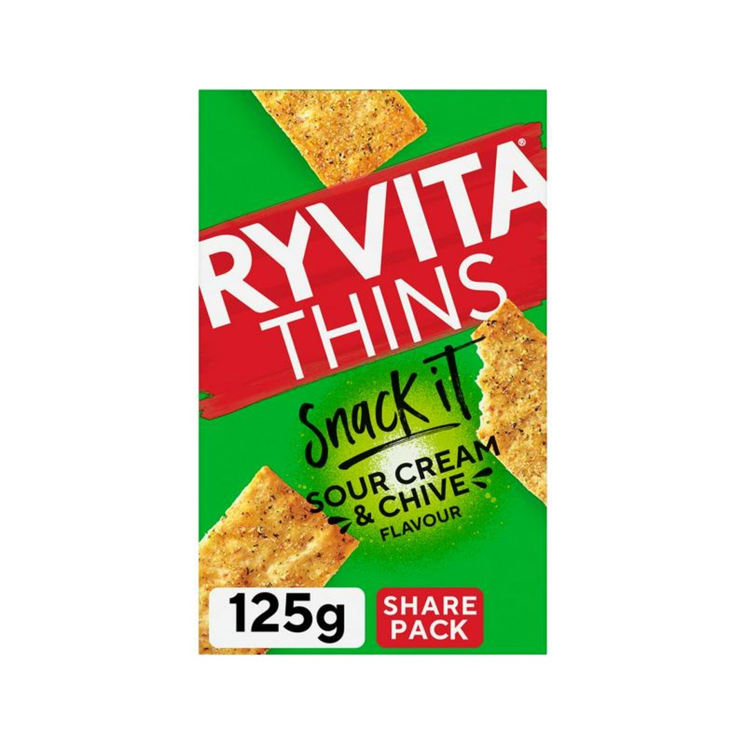 Ryvita Snack It Sour Cream & Chive Thins 125g