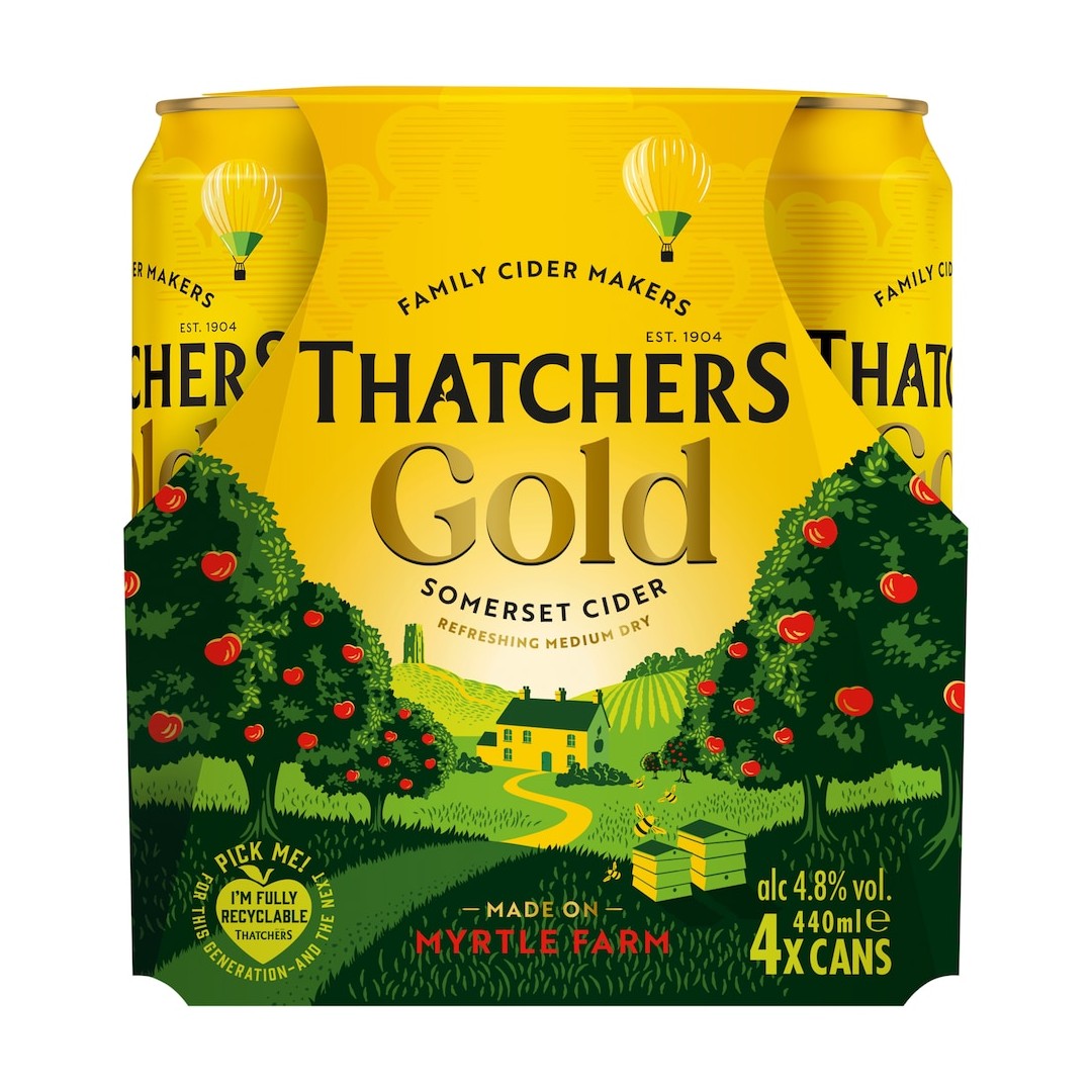 Thatchers Gold 4 x 500ml 4.8%
