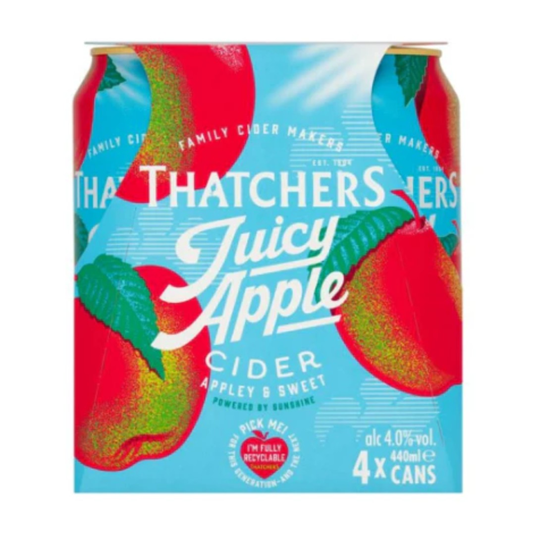 Thatchers Juicy Apple Cider 4 x 440ml 4%