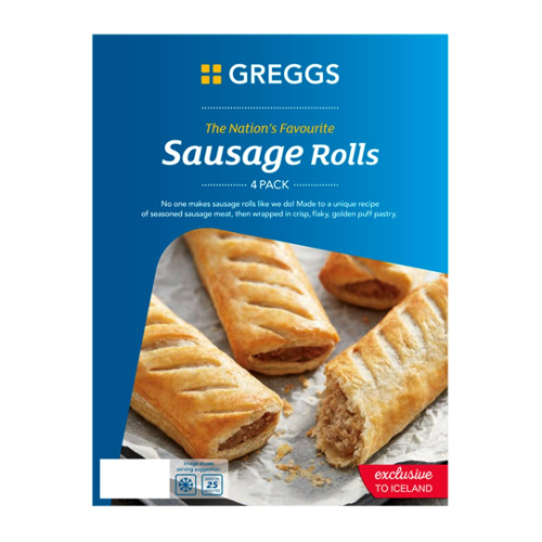 Greggs 4 Sausage Rolls 427g
