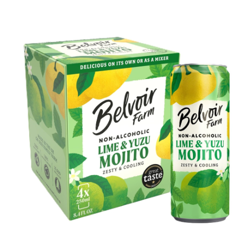 Belvoir Lime & Yuzu Mojito 4 x 250ml (0% Non-Alc)