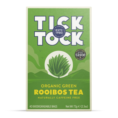Tick Tock Organic Green Rooibos Tea 40s