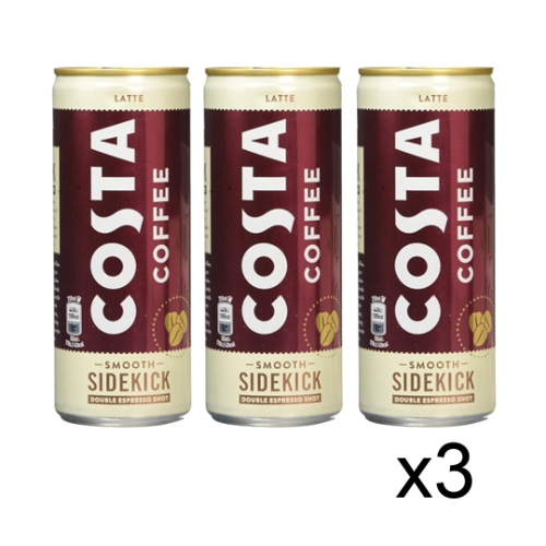 3 x Costa Coffee Classic Latte Iced Coffee 250ml