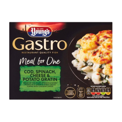 Youngs Gastro Cod Spinach & Cheese Potato 360g