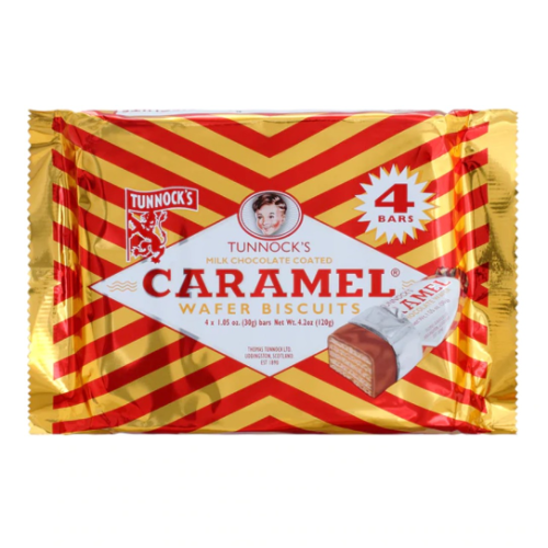 Tunnocks Caramel Wafer 4 x 30g