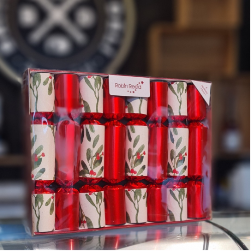 Robin Reed 8 x "Jolly Holly" Mini Christmas Crackers