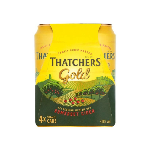 Thatchers Gold 4 x 500ml 4.8%