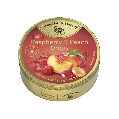 Cavendish & Harvey Raspberry & Peach Drops 175g