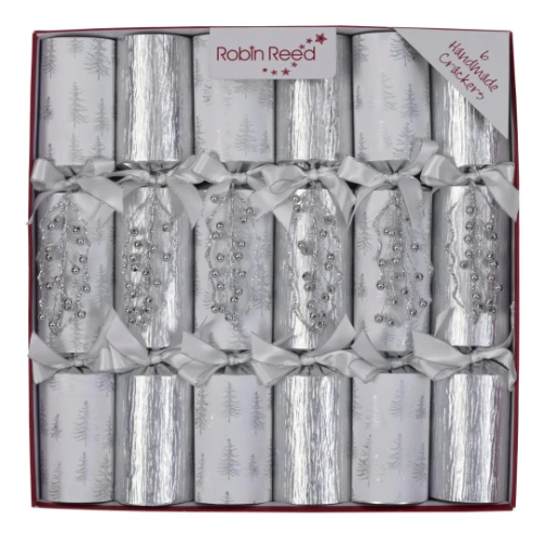 Robin Reed "Silver Ice" 6 x 12" Christmas Crackers (6627)