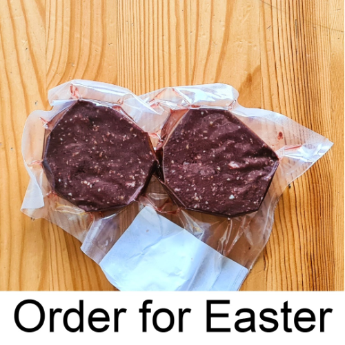 (Order for Easter) 2 x Medallions Black Pudding (Fresh) approx. 200g