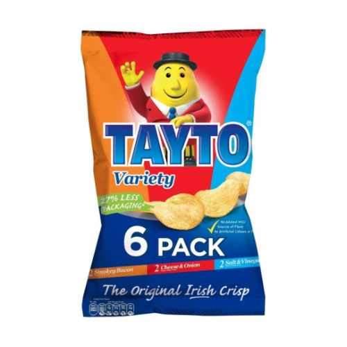 Tayto Variety Crisps 6 x 25g