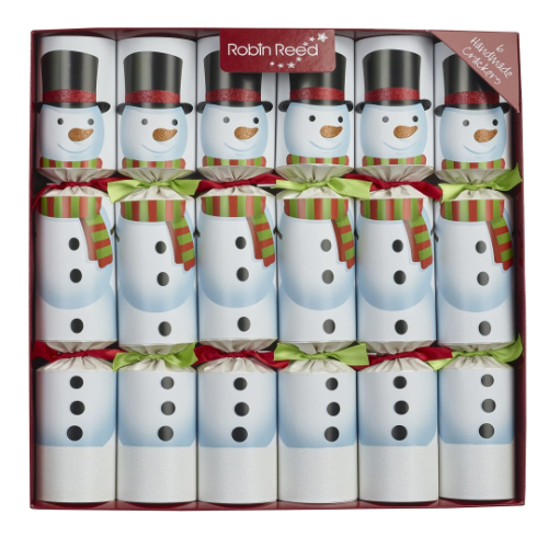 Robin Reed "Racing Snowman" 6 x 13" Christmas Crackers (72136)