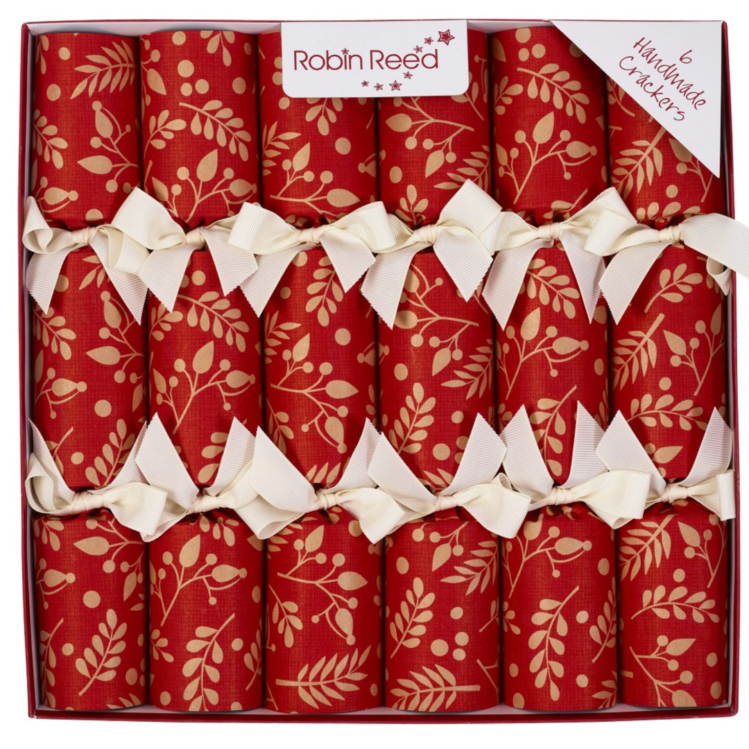 Robin Reed "Paprika Floral" 6 x 14" Christmas Crackers (82513)