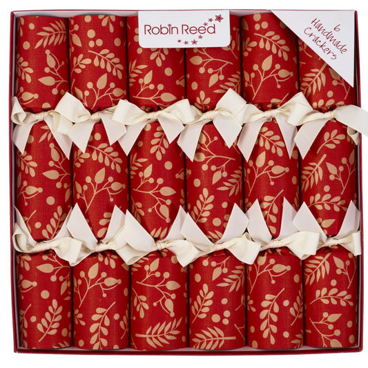Robin Reed "Paprika Floral" 6 x 14" Christmas Crackers (82513)