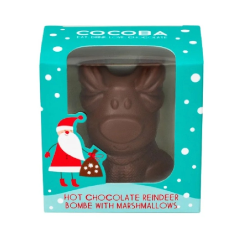 Cocoba Reindeer Hot Chocolate Bombe with Marshmallows 50g