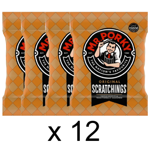 Porkys Scratchings 12 x 40g