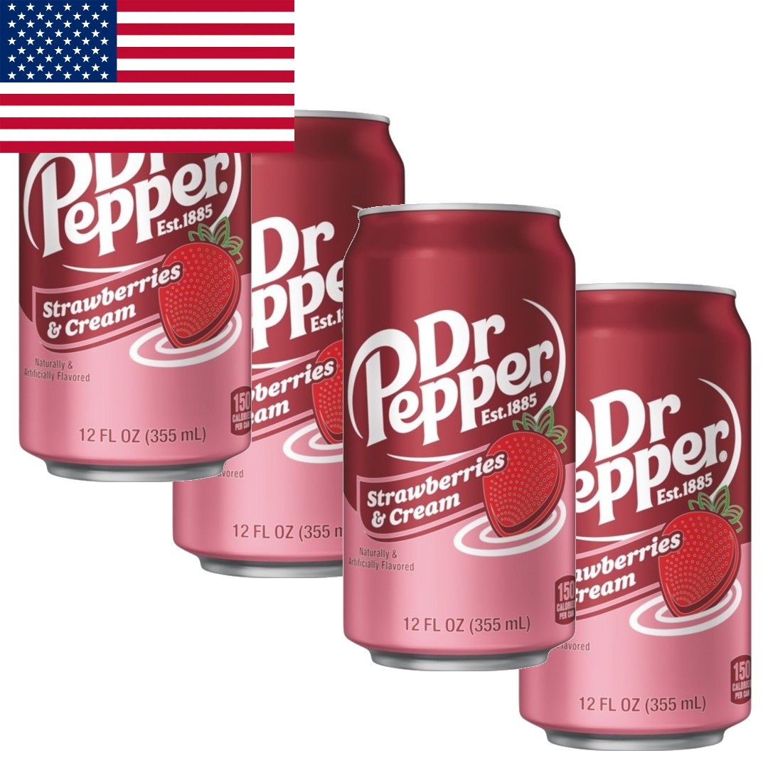 Dr Pepper Strawberries & Cream 4 x 355ml