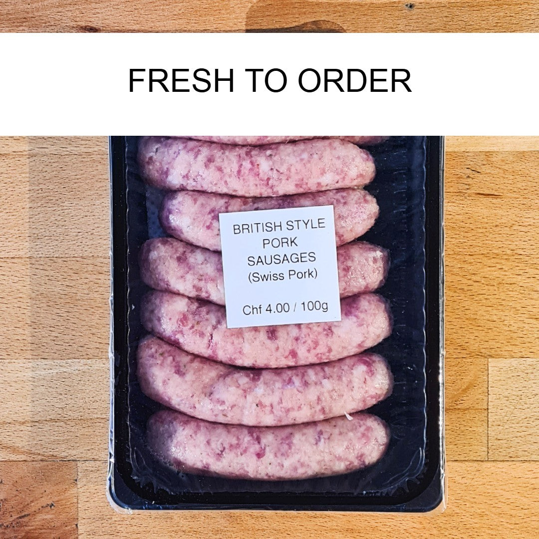 British Breakfast Pork Sausages [FRESH] (+- 450g Swiss Pork)