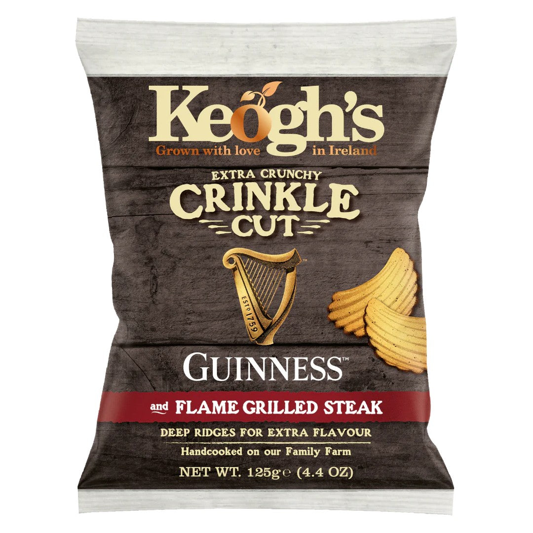 Keoghs Guinness & Steak Crinkle Crisps 125g