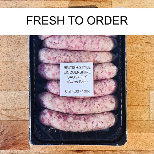 Lincolnshire Style Sausages [FRESH] (approx 450g Swiss Pork)