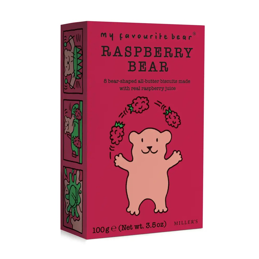 My Favourite Bear (Raspberry Bear) Biscuits 100g – British Cheese Deli ...