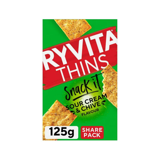 Ryvita Snack It Sour Cream & Chive Thins 125g