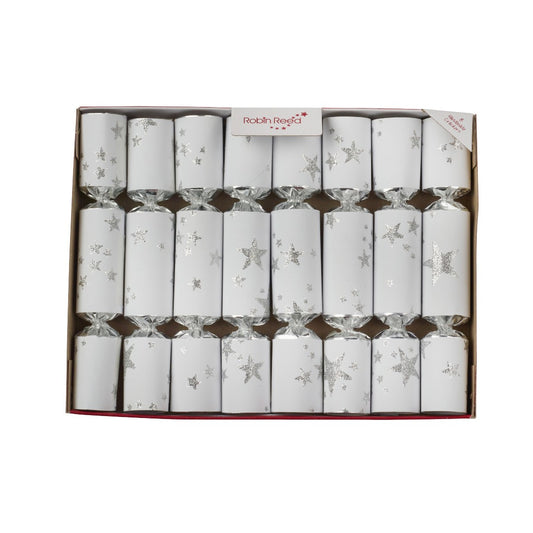 Robin Reed "Silver Glitter" 8 x 6" Charades Mini Christmas Crackers (12401)