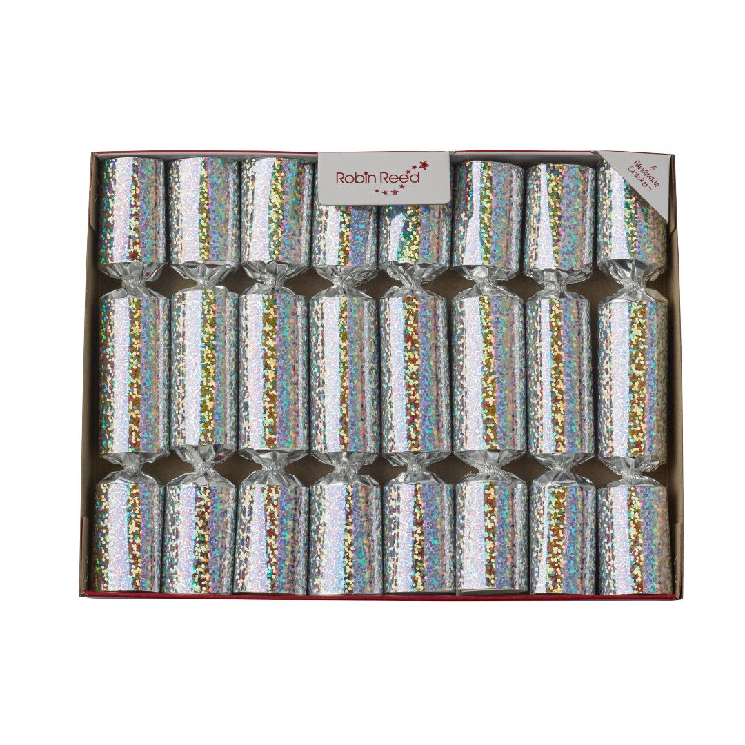 Robin Reed "Silver Sparkle" 8 x 6" Charades Mini Xmas Crackers