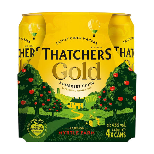 Thatchers Gold 4 x 500ml 4.8%