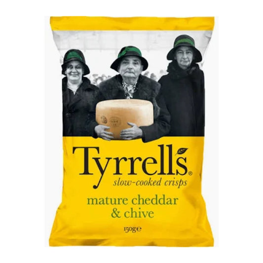 Tyrrells Cheddar & Chives Crisps 150g