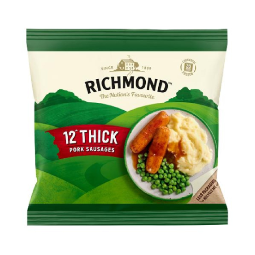 Richmond Thick Frozen Sausages x 12 (516G)