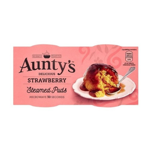 Aunty's Delicious Strawberry Steamed Puds 2 x 95g