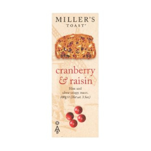 Artisan Biscuits Miller's Toast Cranberry & Raisin 100g
