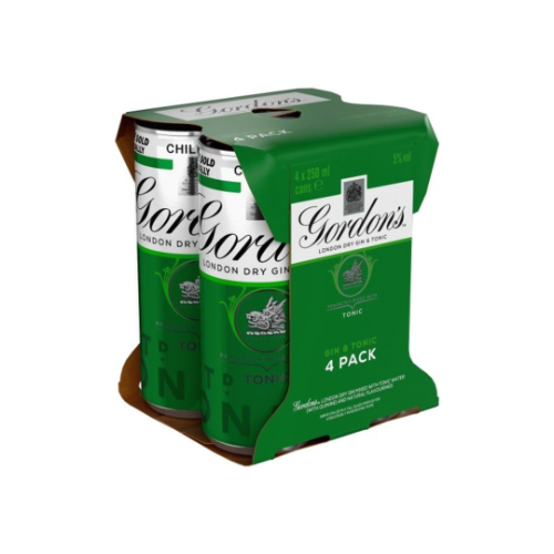 Gordons Gin & Tonic 4 x 250ml 5%