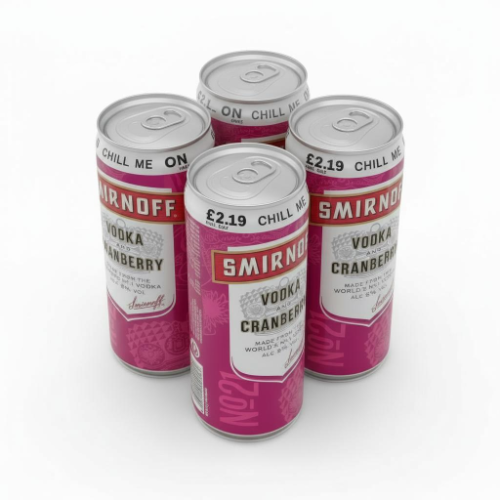 Smirnoff Vodka & Cranberry 4 x 250ml 5%