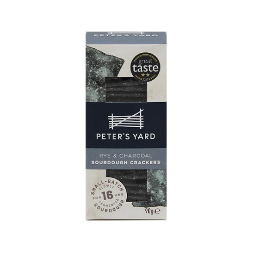 Peters Yard Rye & Charcoal Sourdough Crackers 90g