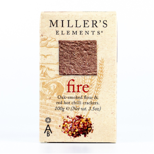 Millers Fire Oak-Smoked Flour & Red Hot Chilli Crackers 100g