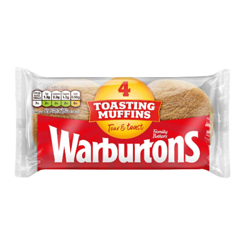 Warburton Toasting Muffins x 4 (284g)