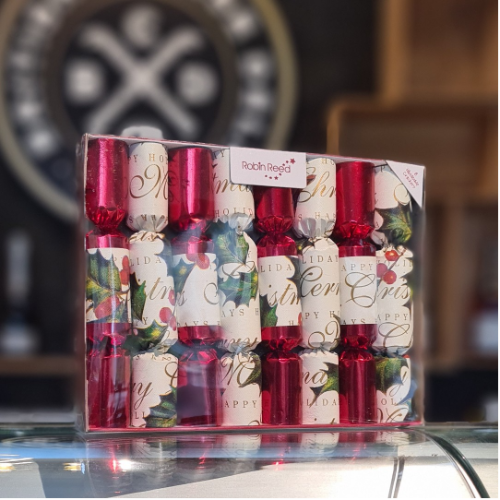 Robin Reed 8 x "Bows & Berries" Mini Christmas Crackers