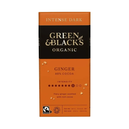 Green & Blacks Bio Ginger Intense Dark Chocolate 90g